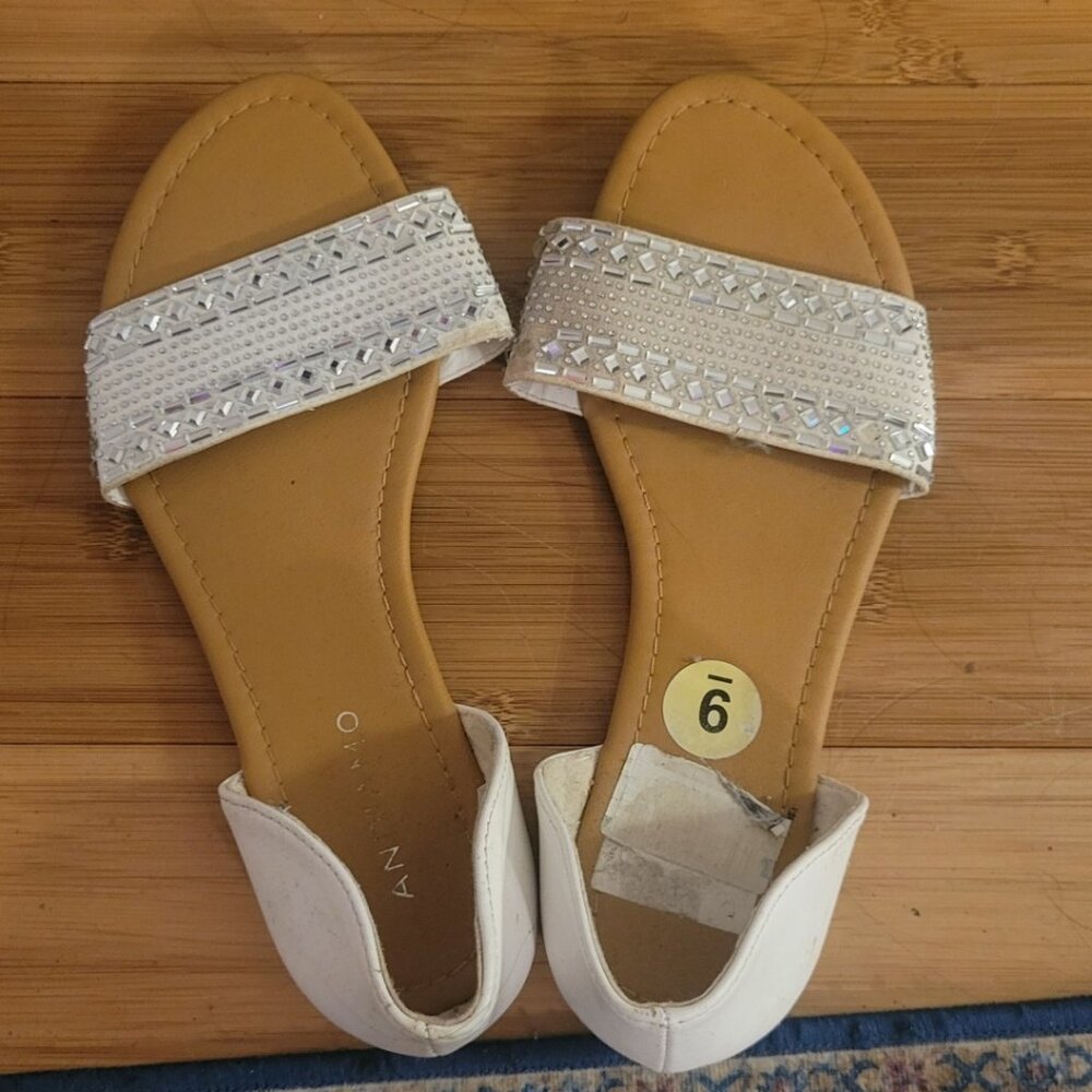 White sandals